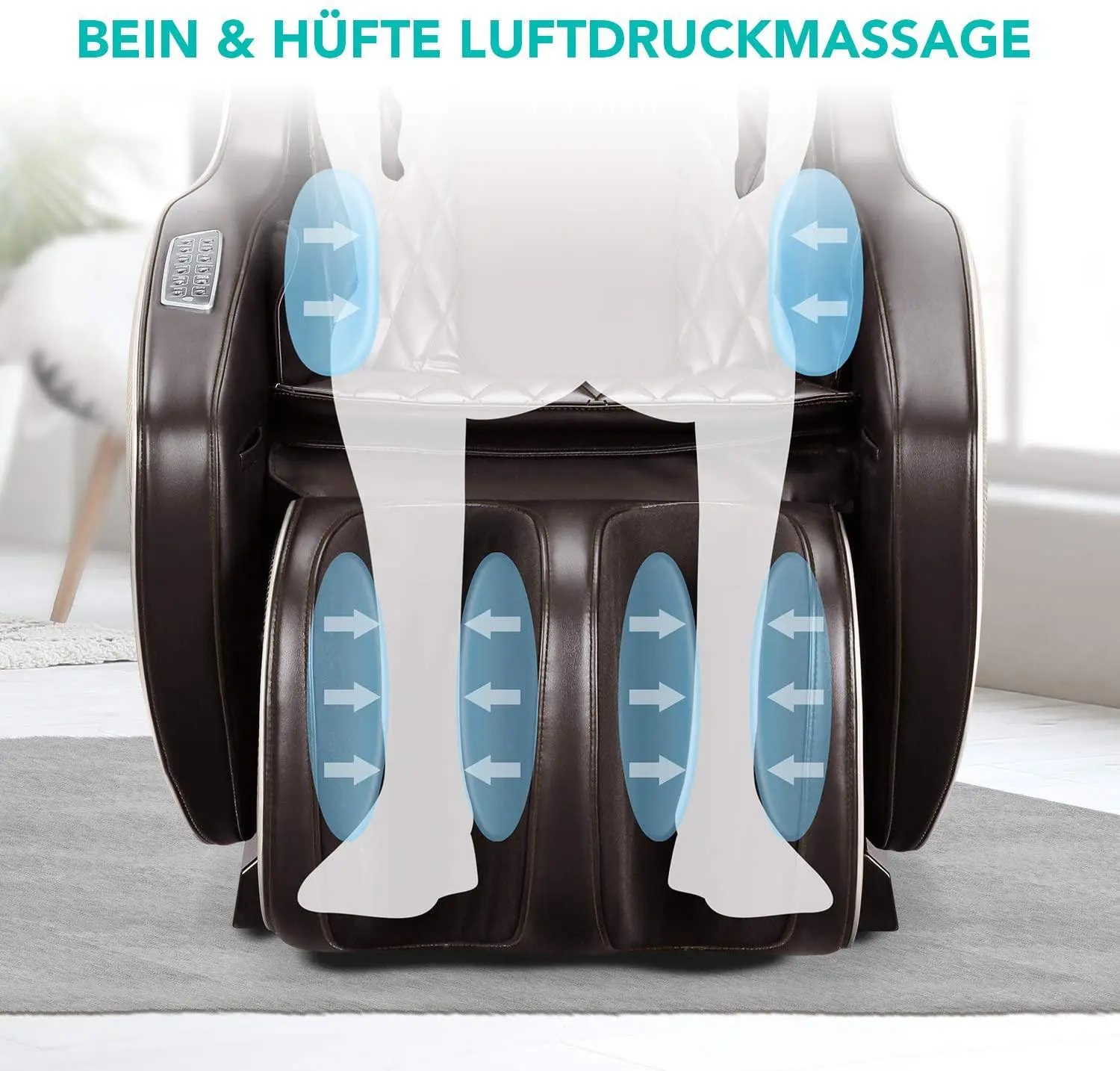 NAIPO Premium Massagesessel, Design-Award, Bluetooth, Liegefunktion, Space-Saving - Image 5