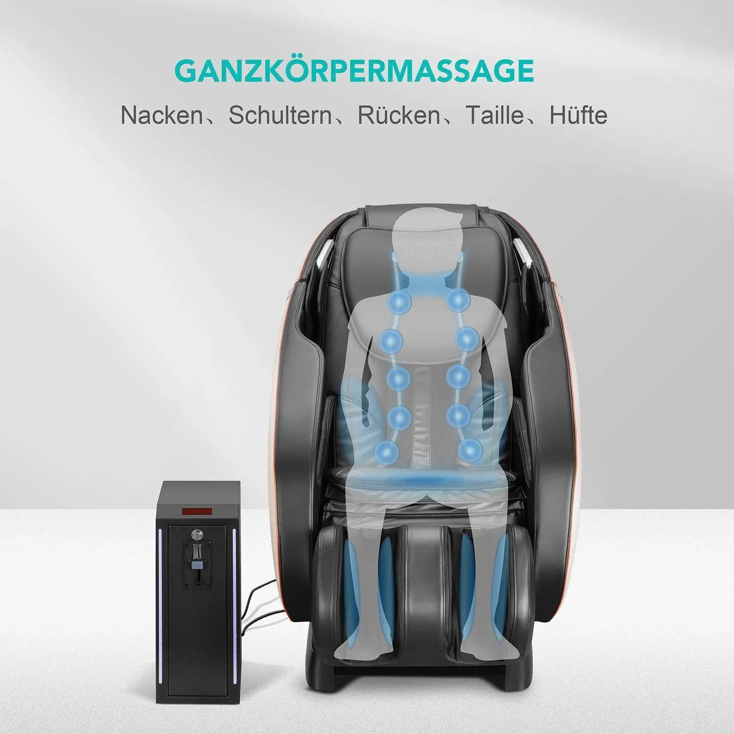 NAIPO Münzbetriebener Massagesessel, mit Münzeinwurf, Gewerblich, Design-Award - Image 5