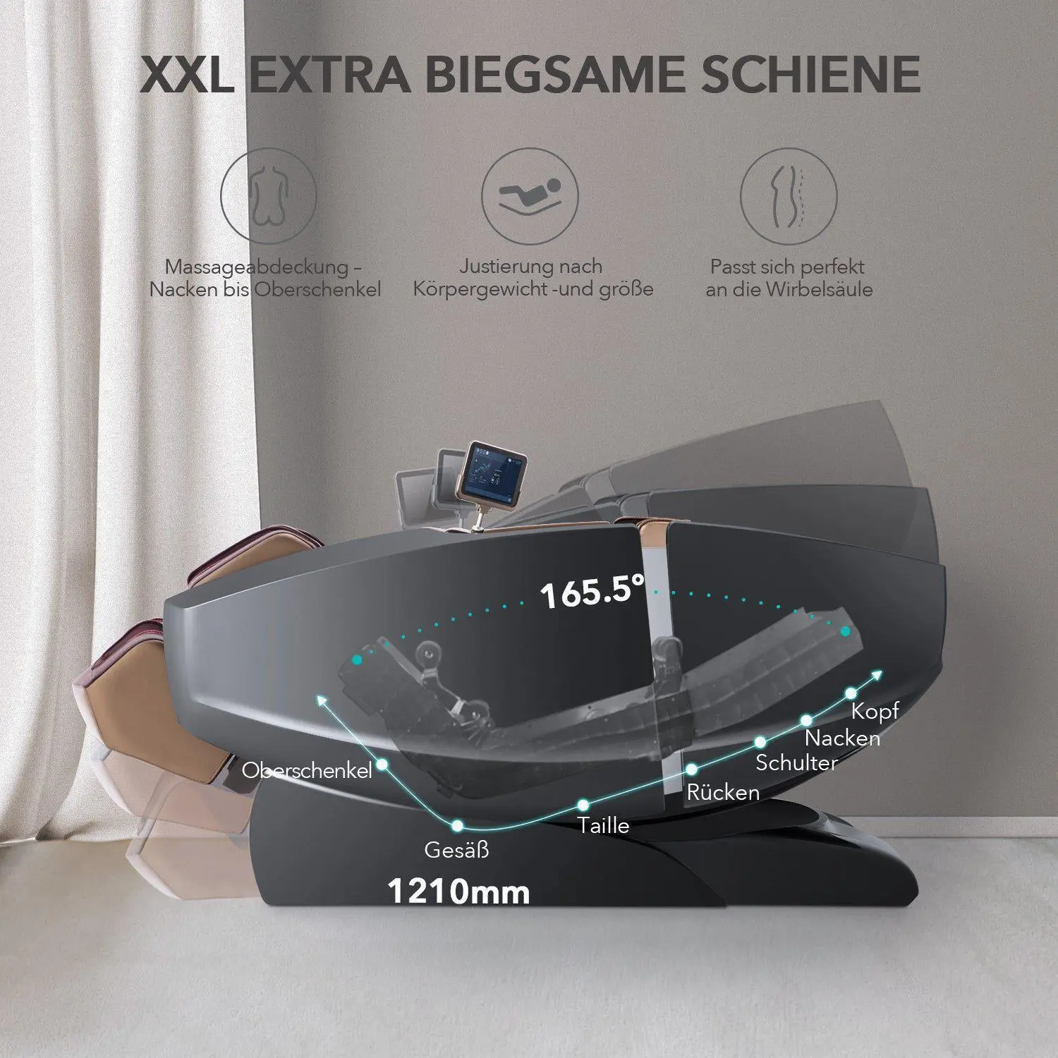 NAIPO 4D High-End Massagesessel, Raumkapsel-Design, integriertes Tablet - Image 11